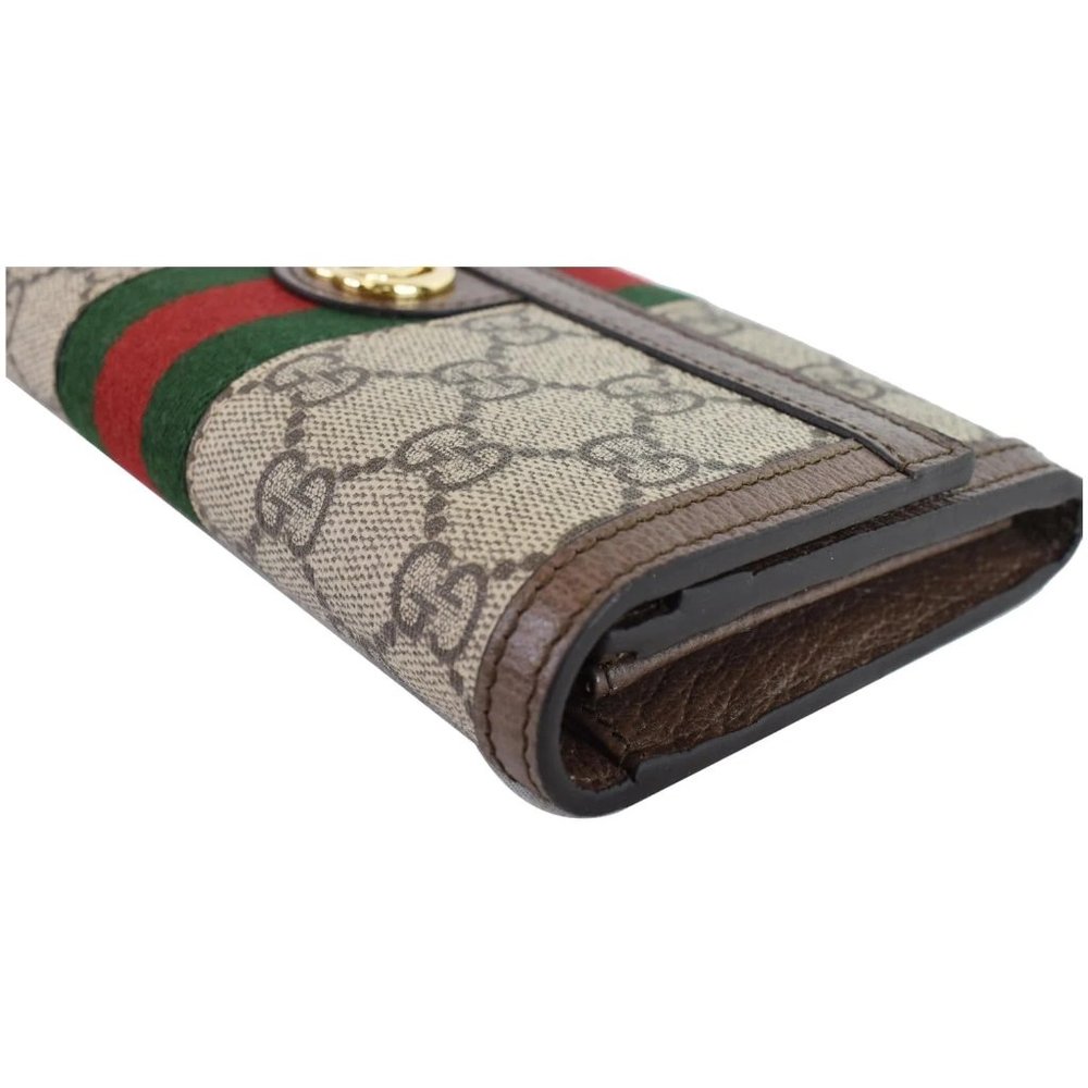 GUCCI Ophidia GG Continental Supreme Canvas Wallet Beige - Picture 5 of 12